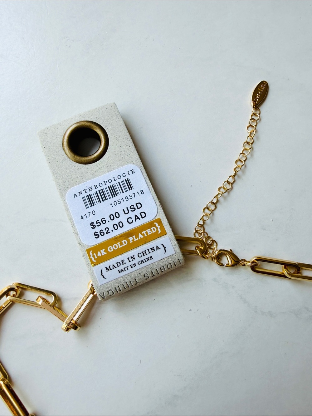 NWT Anthropologie Zodiac Coin Pendant Chain Necklace Aries - Picture 3 of 5